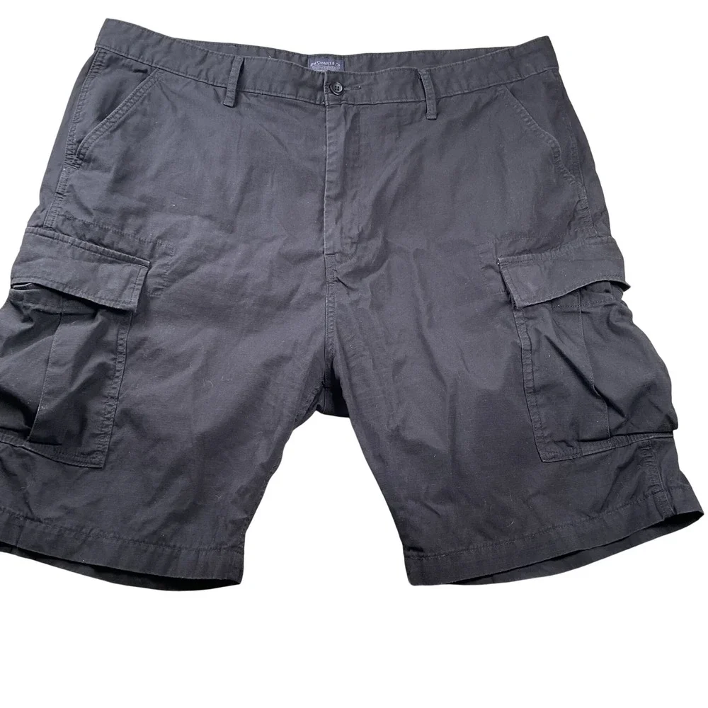 Levi's Cargo Shorts Mens 42 Black Excellent Cotton Utility Multi-Pocket